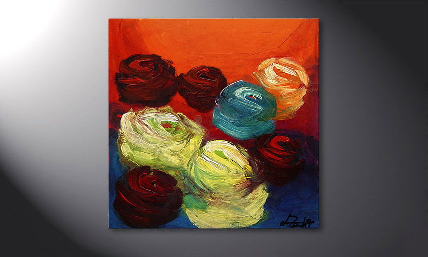 Colors of Roses 70x70x2cm Tableau