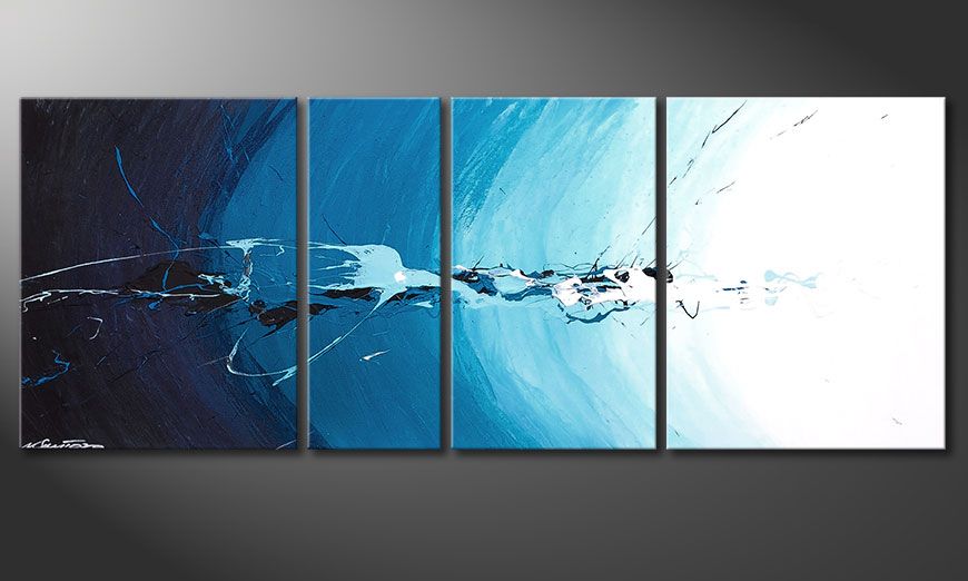 La toile bleue Water Splash 130x50x2cm