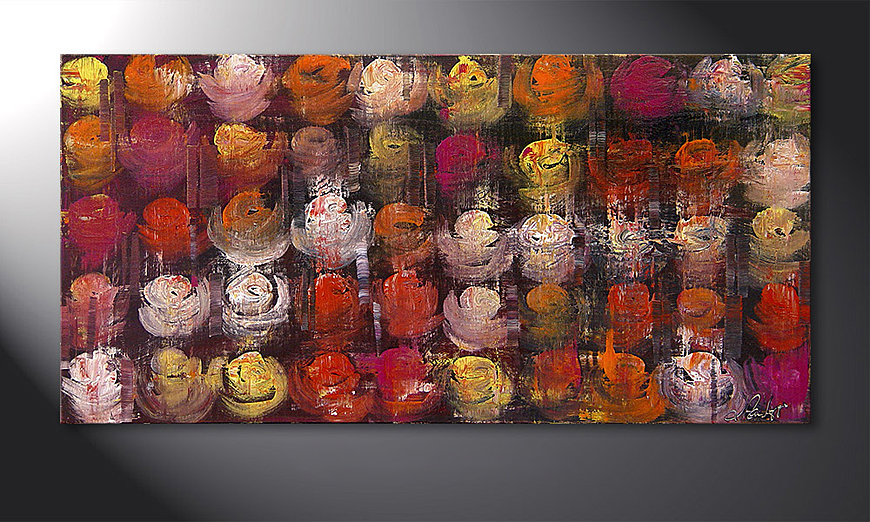Le tableau mural Colored Roses 120x60x2cm