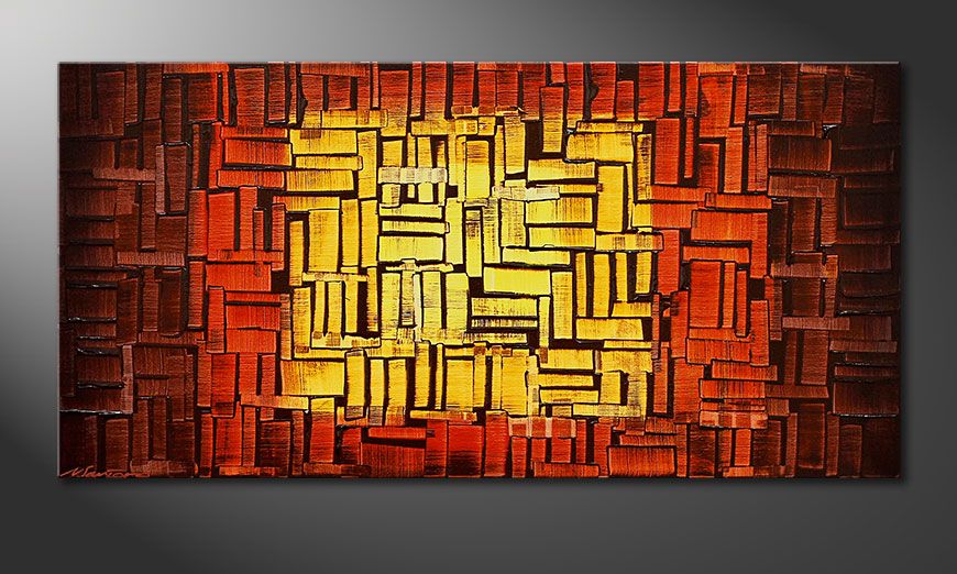 Le tableau mural Fire Cubes 120x60x2cm
