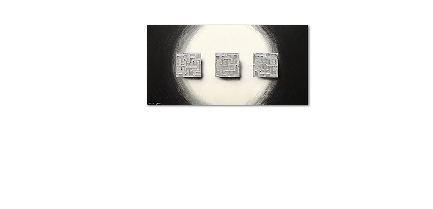 La toile XXL Cubes of Silver 140x70cm