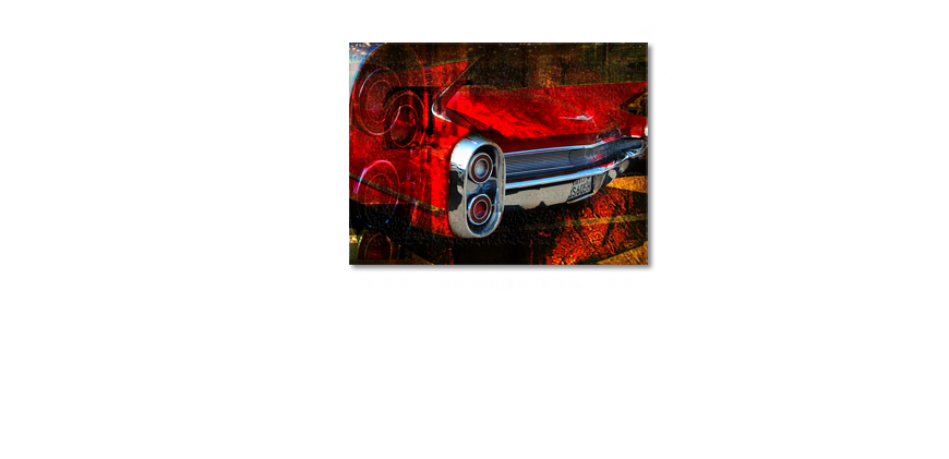 La toile imprimée moderne Red Car 100x70cm