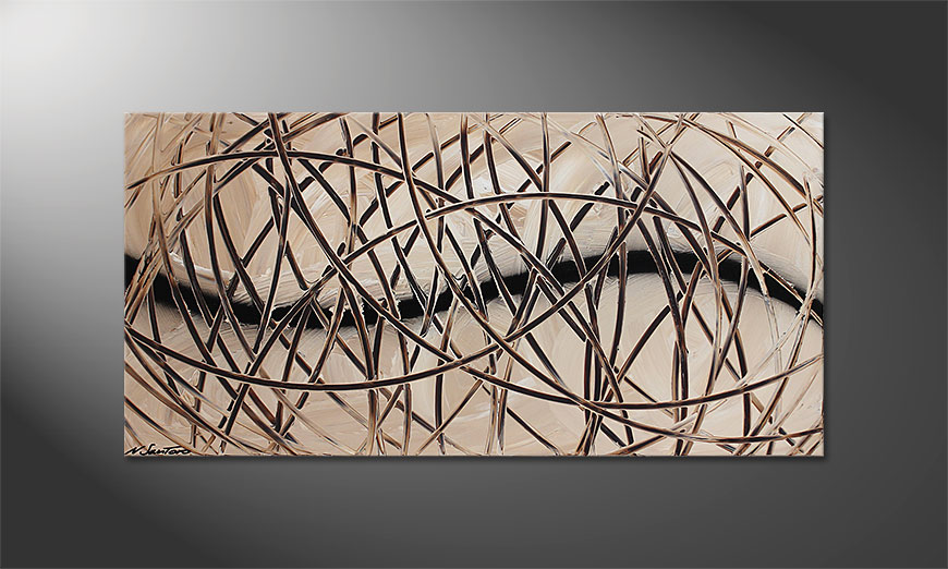 La toile à l'acrylique Desert Traces 120x60x2cm