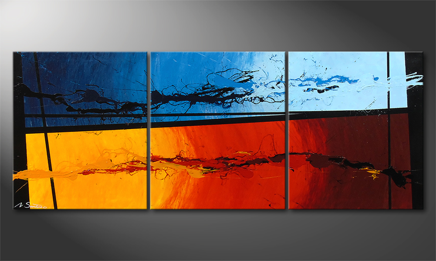 Le tableau mural Hot and Cold 150x60x2cm