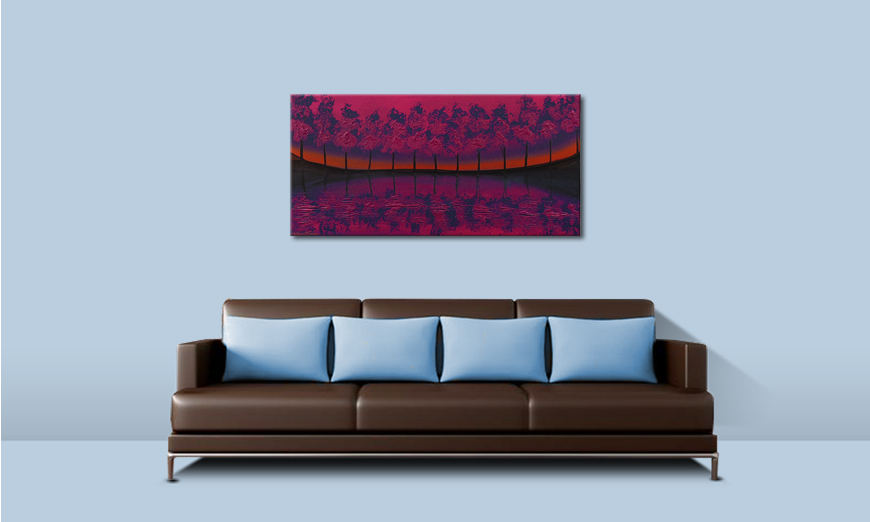 Le tableau mural Purple Tree 120x60cm
