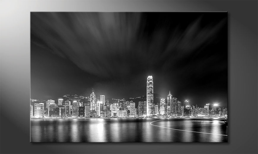 La belle peinture Hongkong At Night