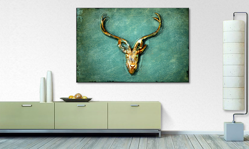La belle peinture The Deer