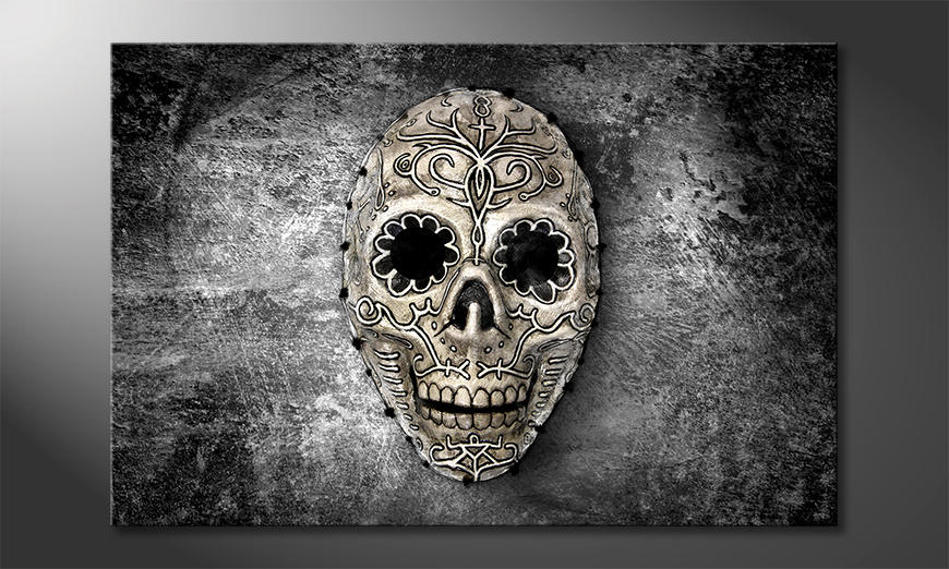 La-peinture-exclusive-Monochrome-Skull