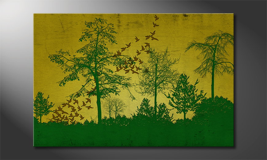Le-tableau-imprimé-Birds-in-Forest