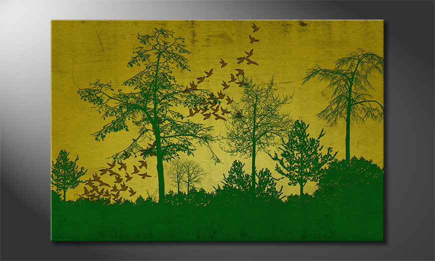 Le tableau imprimé Birds in Forest