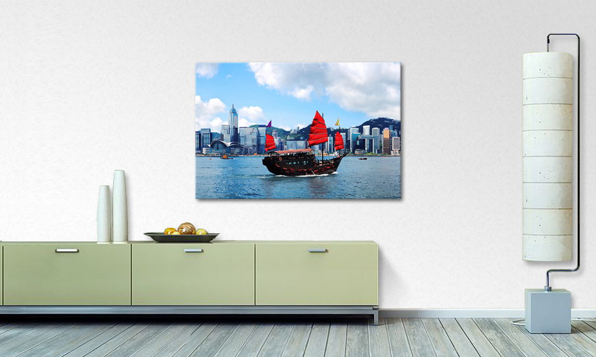 Le tableau imprimé Hongkong Boat