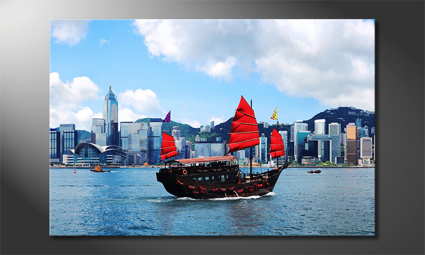 Le tableau imprimé Hongkong Boat