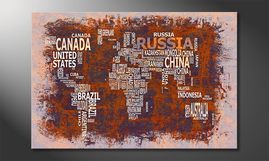 Le tableau mural Carte du Monde 19
