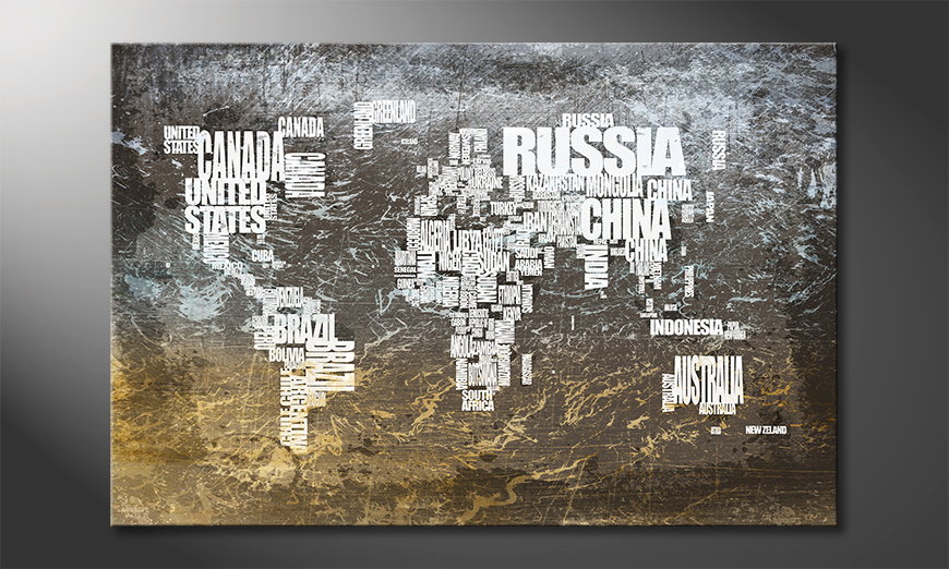 Le tableau mural Carte du Monde 20
