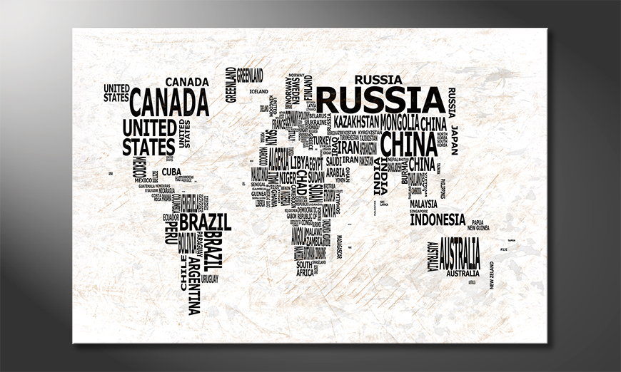 Le tableau mural Carte du Monde 21