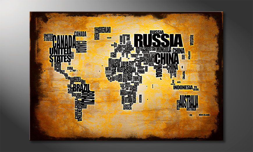 Le tableau mural Carte du Monde 5