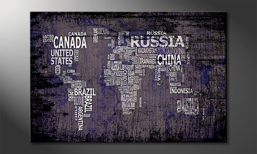 Le tableau mural Carte du Monde 9