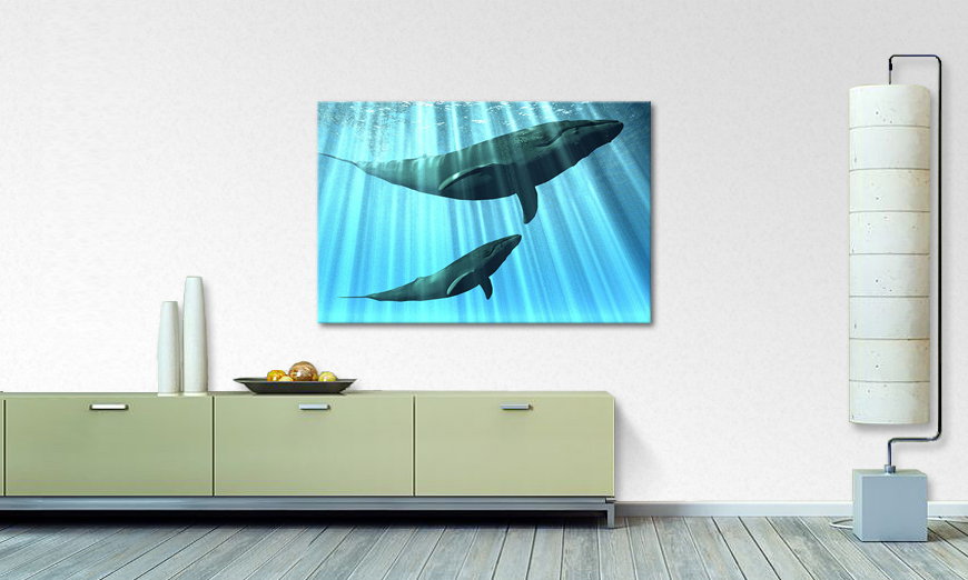 Le tableau mural Whales