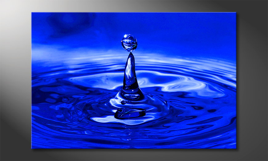 Limpression-sur-toile-Blue-Drop-120x80cm