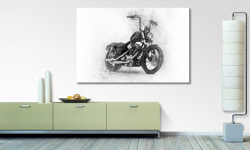 Toile moderne Classic Motorcycle