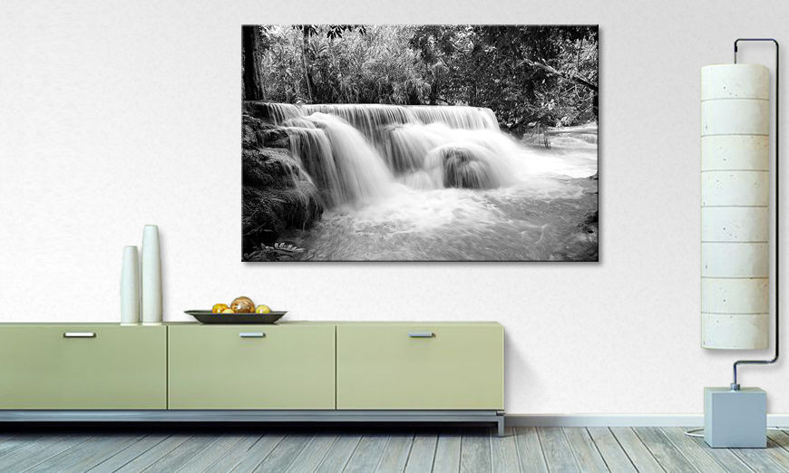 Toile moderne Waterfall In Jungle