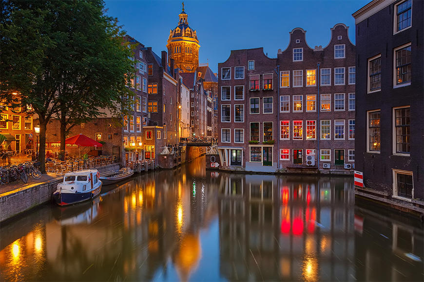 Papier peint Canal in Amsterdam