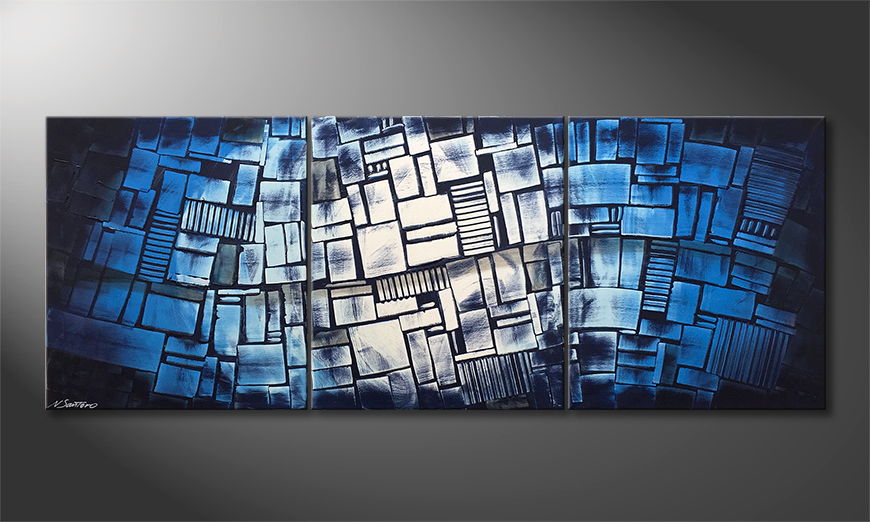 Art moderne Blue Wave 180x70cm