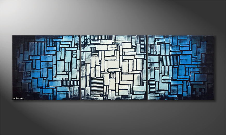 Art moderne Cubic Waves 210x70cm
