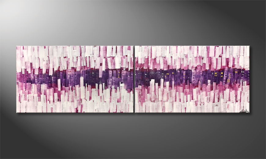 Art moderne Growing Pink 200x60cm