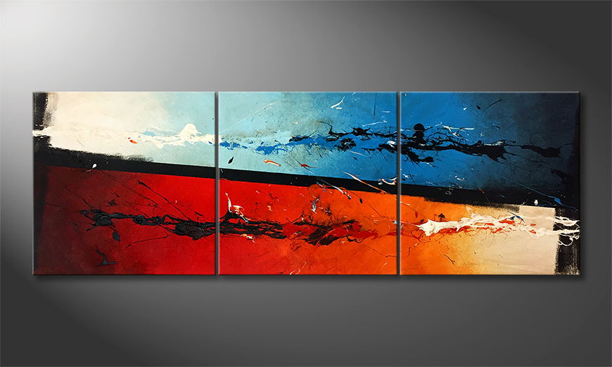 Art moderne Ice And Fire 210x70cm