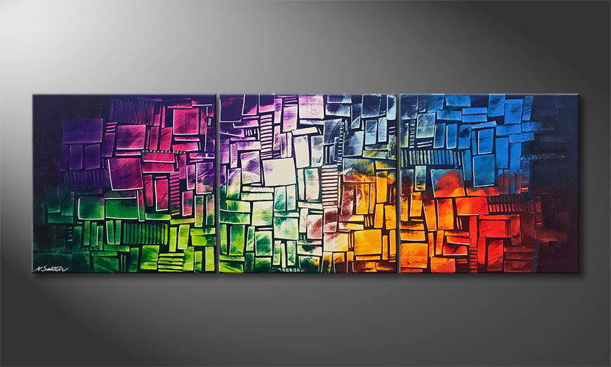 Art moderne Invasion Of Colors 210x70cm