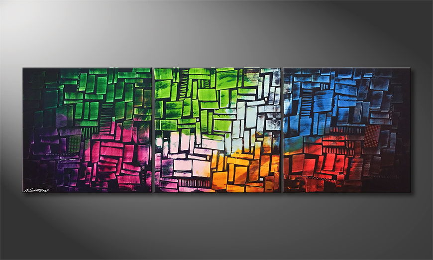La peinture exclusive Cubic Colors 210x70cm