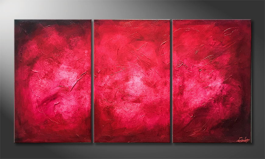 La peinture exclusive Deep Red 150x80cm