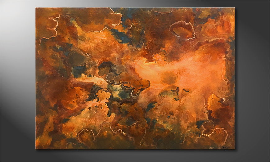 La peinture exclusive Rusty Clouds 140x100cm