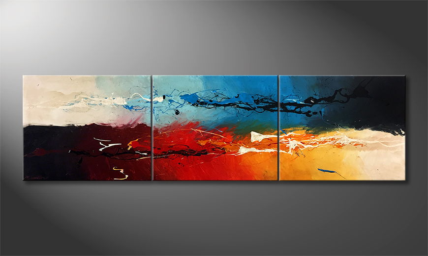 La peinture exclusive Splashed Storm 210x60cm