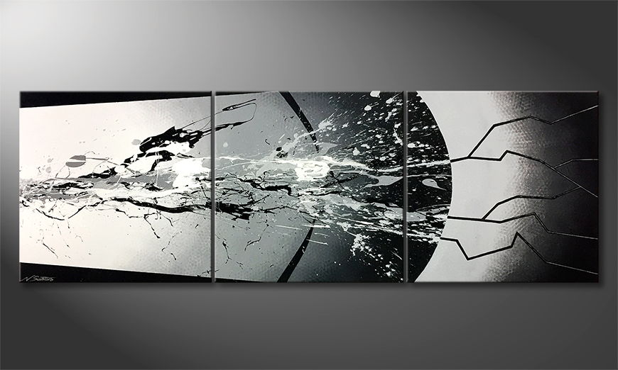Le tableau exclusif Cryptic Silver 180x60cm