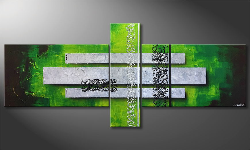 Le tableau moderne Green Inspiration 230x100cm