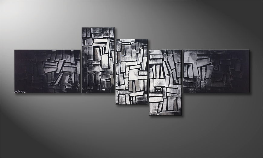 Le tableau moderne Light Cubes 210x80cm