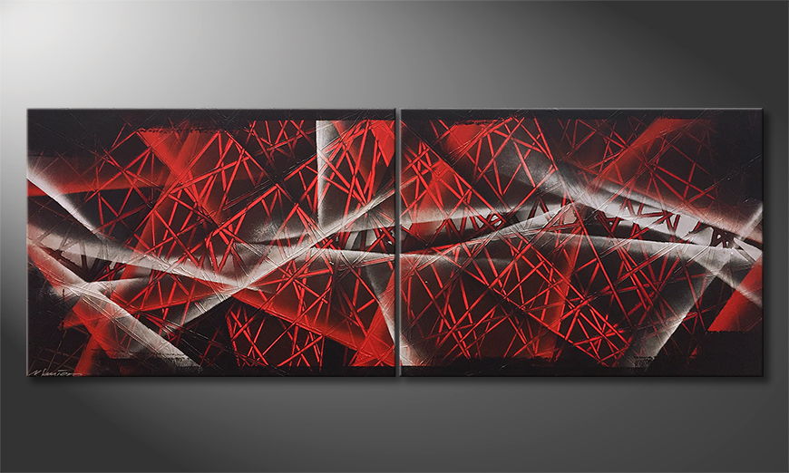 Le tableau moderne Red Night 160x60cm