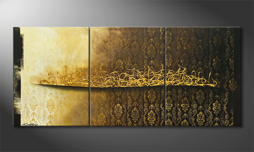 Le tableau mural Golden Infinity 180x80cm