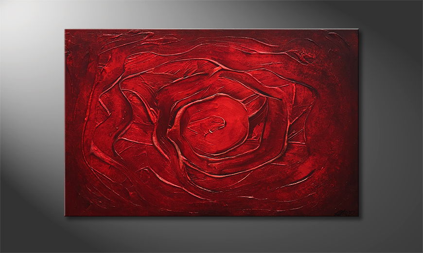 Le tableau mural Red Rose 120x80cm