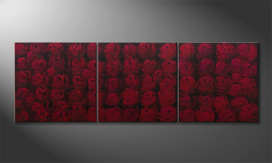 Le tableau mural Rose Bed 180x60cm