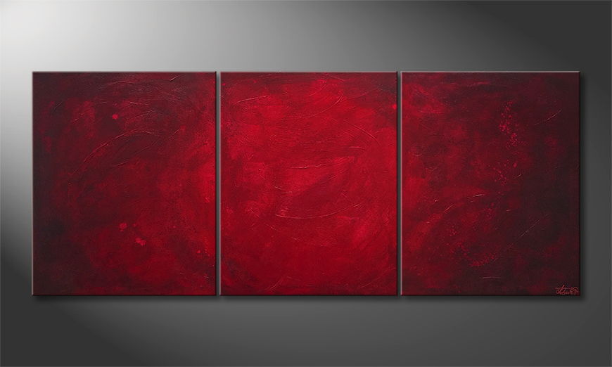 Le tableau mural Simply Red 210x90cm
