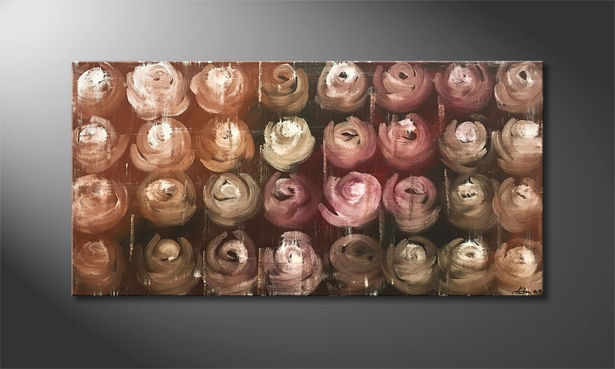 Le tableau pour salon Bed of Roses 100x50cm