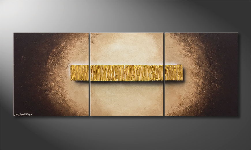Le tableau pour salon Golden Fall 180x70cm