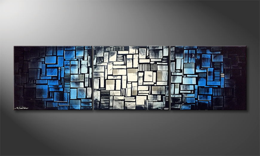 Peinture sur toile Ocean Cubes 210x60cm